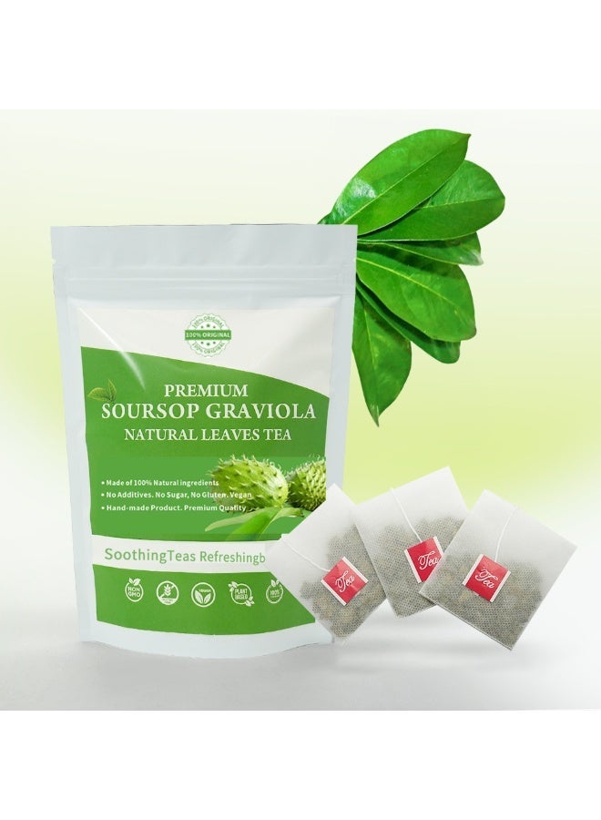 Premium 100% Pure Soursop Graviola Leaves tea,Annona muricata - Guanabana - Premium Quality 100% Pure Leaf ,1.5g*20 tea bags - Image 1