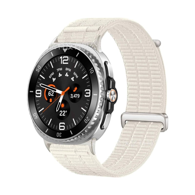 Adjustable Loop Strap Smartwatch Band Compatible with Samsung Galaxy Watch 8 with Fit Replacement Strap in Nylon Starlight - Image 1
