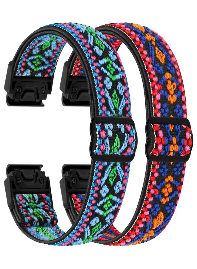 TumpCez أشرطة TumpCez Quickfit 22mm لجهاز Garmin Fenix 8 47mm/Fenix E 47mm/Fenix 7/Fenix 7 Pro/Fenix 6/Fenix 6 Pro/Fenix 5/5 Plus/Epix Gen 2/Approach S62/S60، حزام معصم من النايلون المرن - Image 1