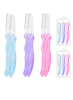 Excefore Fold Eyebrow Razors, 6 Pcs Facial Hair Remover Face Shaver Trimmer Shaper Face Razor Dermaplaning Blades For Face Exfoliating Dermaplaning Tool For Women And Men  - Image 1