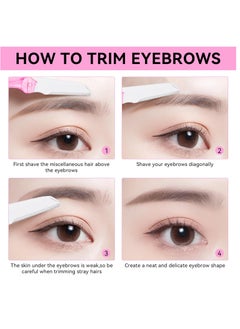 Excefore Fold Eyebrow Razors, 6 Pcs Facial Hair Remover Face Shaver Trimmer Shaper Face Razor Dermaplaning Blades For Face Exfoliating Dermaplaning Tool For Women And Men  - Image 3