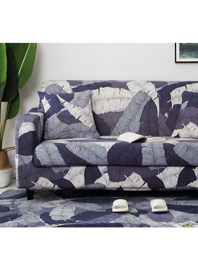 NIBEMINENT Modern Leaves Pattern Elastic Slipcover Multicolour 145-185centimeter - Image 4