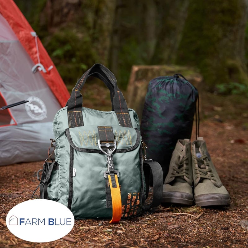 Farm Blue حقيبة الطيران التكتيكية الزرقاء من فارم - حقيبة خوذة الطيارين بالمظلات - طراز عسكري، رمادي F16، صغير - Image 5