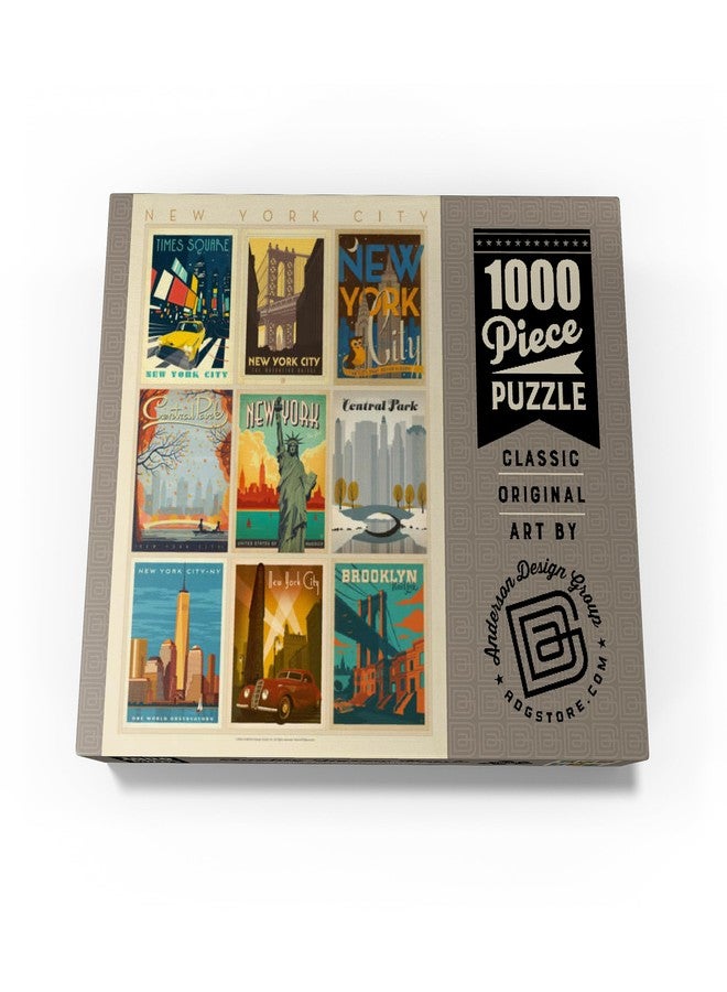 MyPuzzle.com MyPuzzle New York City: Multi-Image Print - Edition 1, Vintage Poster - Premium 1000 Piece Jigsaw Puzzle for Adults - Image 4