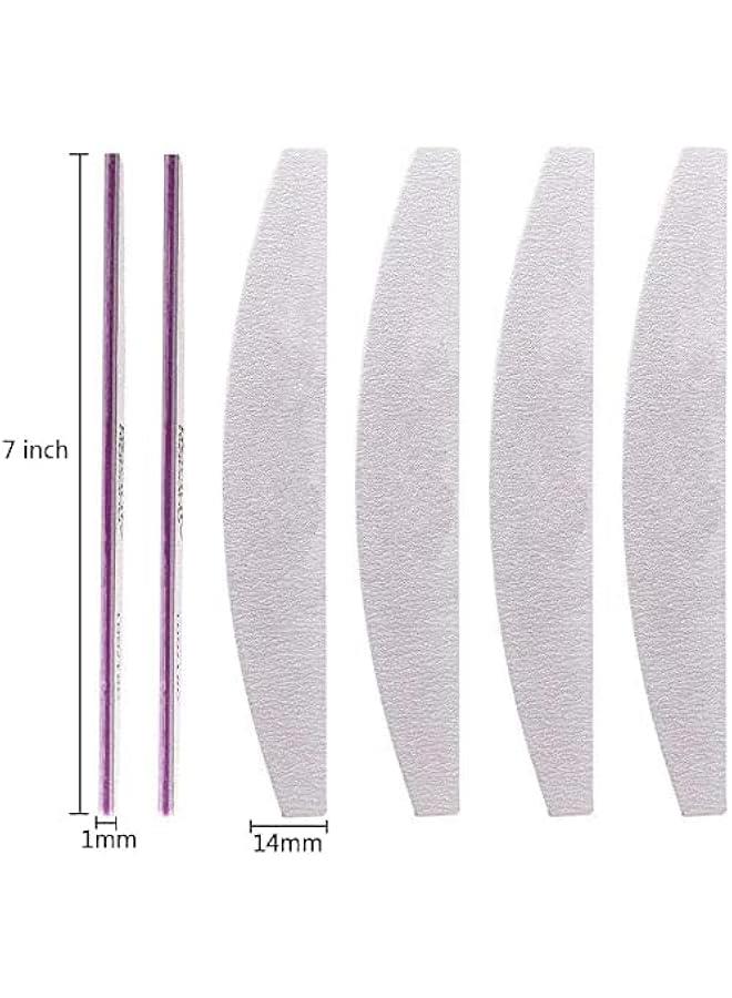 HOOKOR 8pcs Nail File Set, Professional Washable Double-Sided 100/180 Grit Nail Files, Emery Board Manicure Tools For Shining Nails, Shape Your Nails with Smooth Edges - Image 3