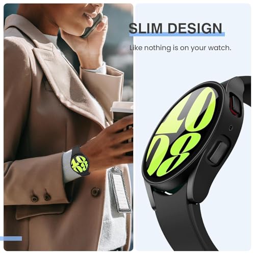 OpenTech Hard Matte Silicone Protection Front Case Cover Compatible for Samsung Galaxy Watch 7 (40 mm) (No Screen Protector Attached) (Black) - Image 5