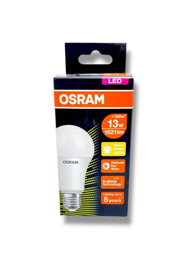 OSRAM LED Bulb 100% Original  13W, Warm White 3000K, 1521 Lumen - Image 2