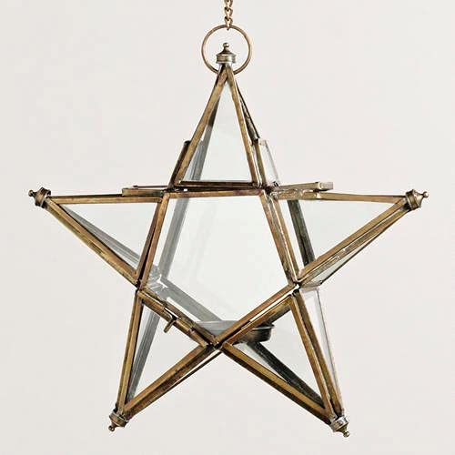 ARTINCO Art India Collections Brass and Glass Star Lantern for Christmas Hanging Decor, Diwali Star Hanging Lantern 6.5 x 6.5 inches - Image 3