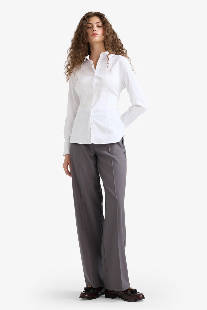 DeFacto Grey Woman Straight Trousers Casual - Image 4