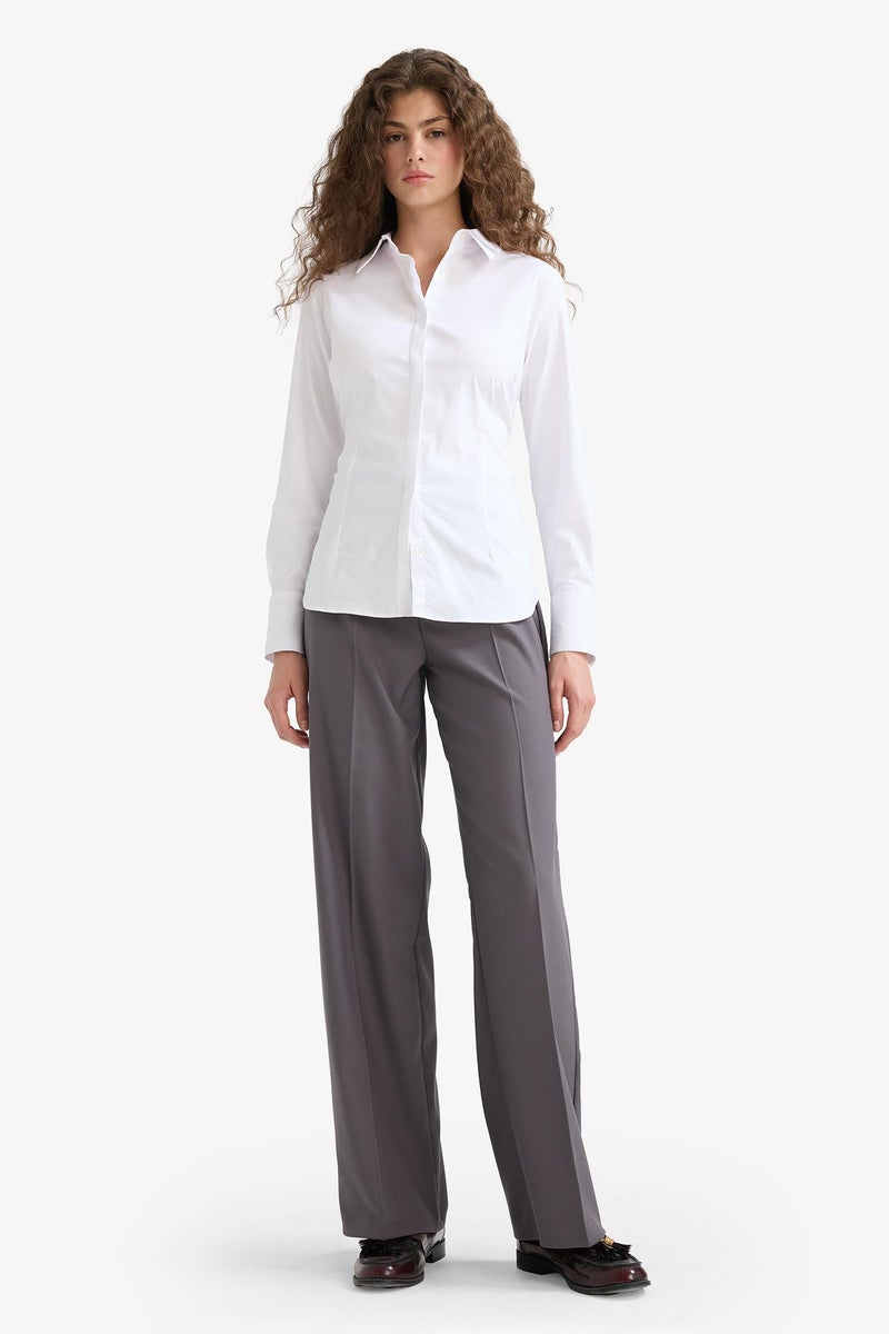 DeFacto Grey Woman Straight Trousers Casual - Image 2