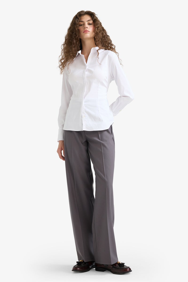 DeFacto Grey Woman Straight Trousers Casual - Image 5