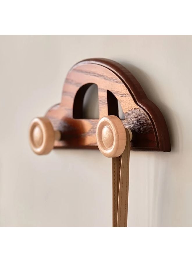Vintage Wooden Truck Hook Easy Install Wall Hanger for Bags Keys Towels Home Organization - Image 3