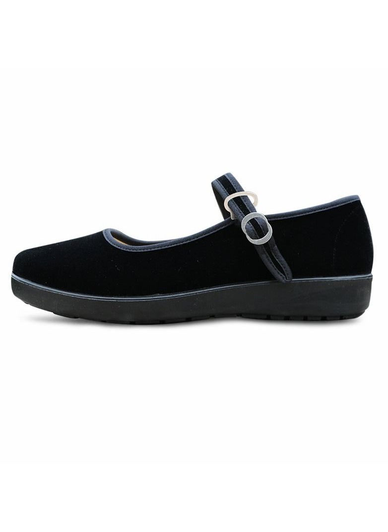 Loquat Women One Button Hotel Work Shoes Black  - Image 1