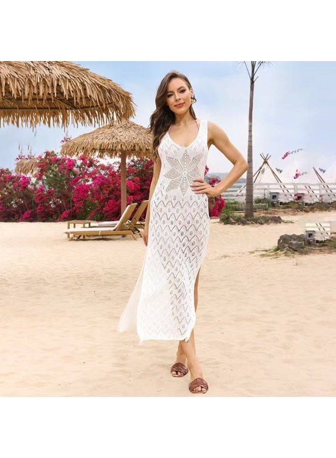 TONOSIL Europe And The United States New Beach Dress Strap Knitted Bikini Holiday Dress Bikini Beach Dress - Image 4