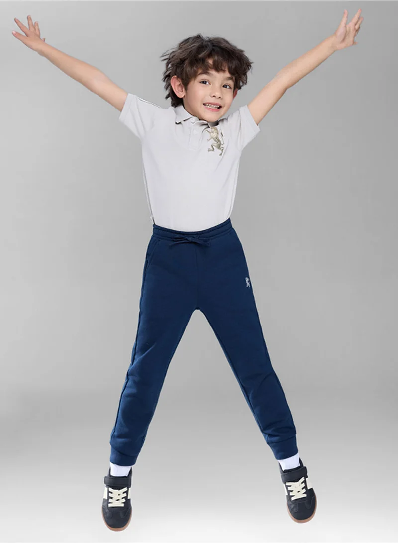 جيوردانو Kid's Tapered Fit French Terry Jogger with Elastic Waist