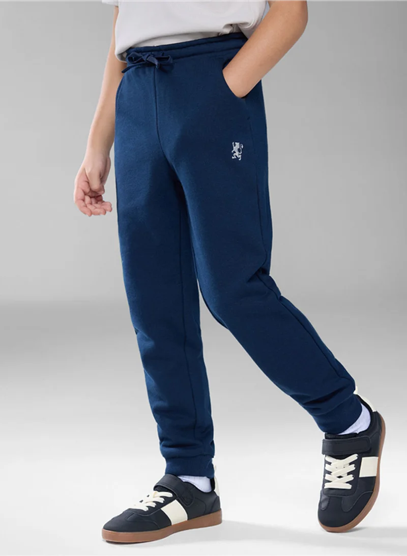 جيوردانو Kid's Tapered Fit French Terry Jogger with Elastic Waist