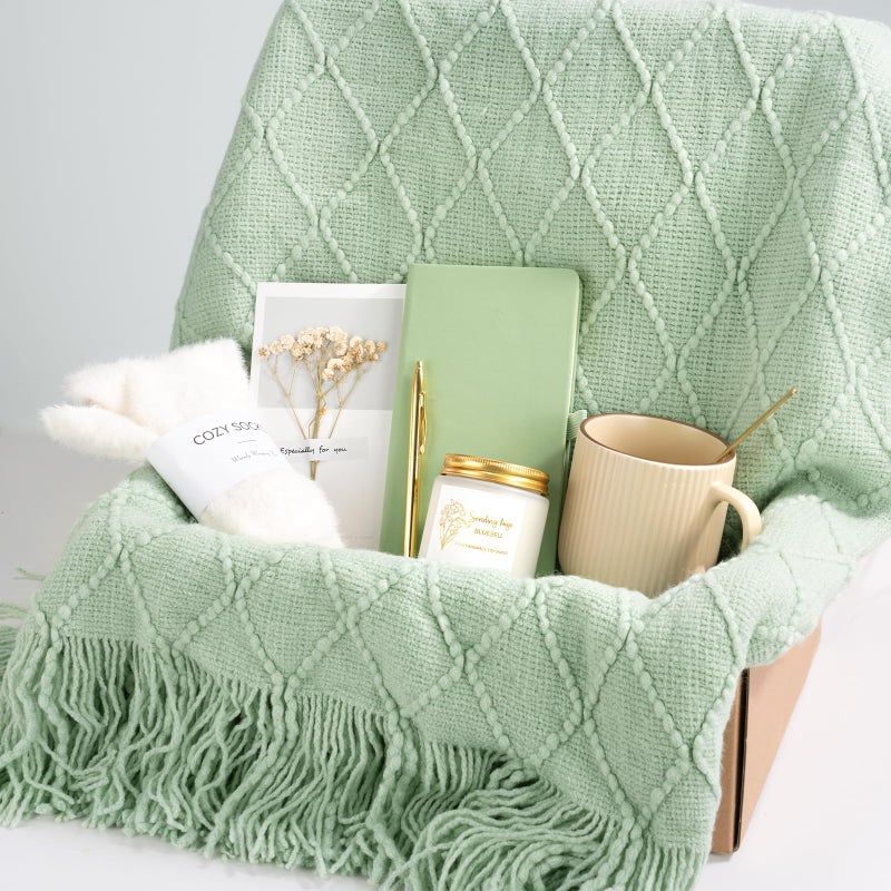 Giftissimo Birthday Gifts for Women - Get Well Soon Self Care Gift Baskets, Thinking of You Care Package Box for Women Her Mom Sister Wife Girlfriend Best Friend Grandma Coworker (Sage Green) - Image 2