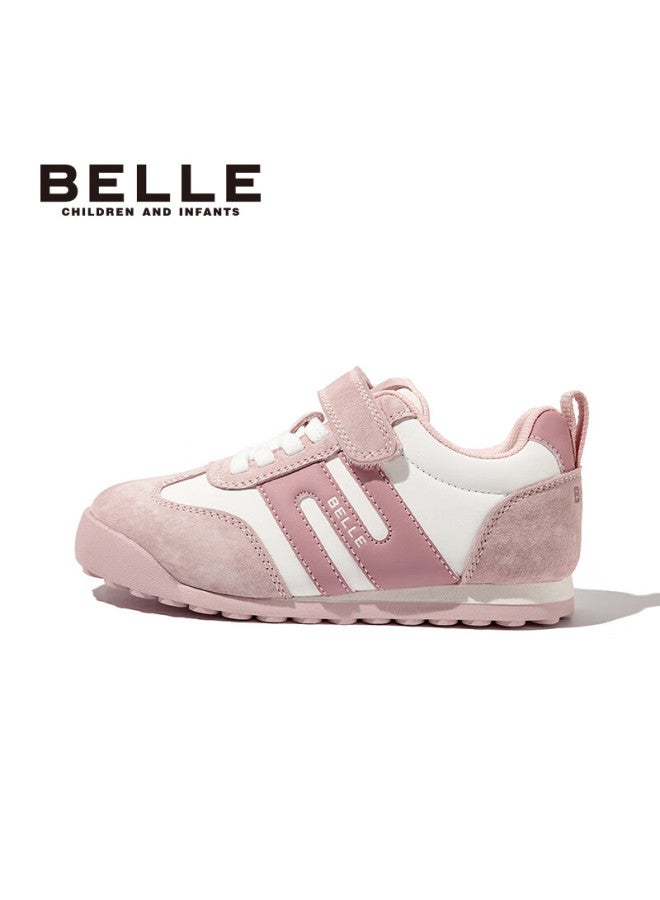 Belle Children's Sports Shoes Spring Autumn Casual Shoes Training Shoes Boys And Girls Soft Bottom Running Shoes Pink 33 - Image 2
