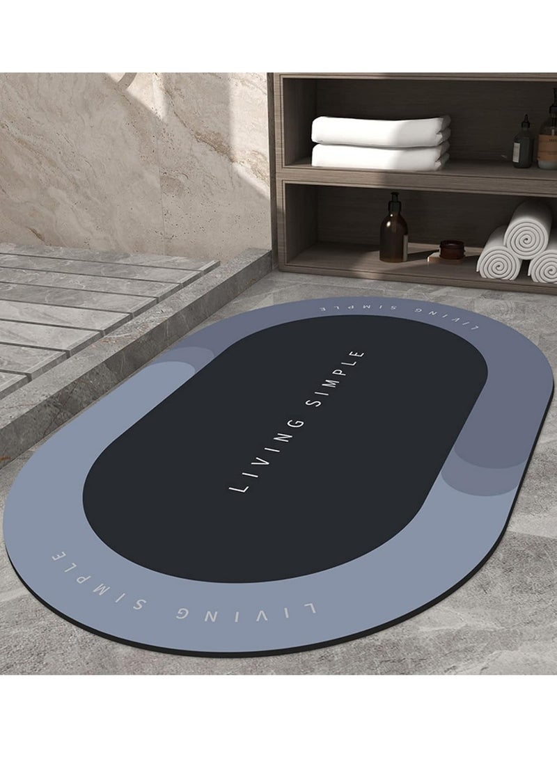 أورافلي سجادة أرضية حمام سريعة الجفاف ومضادة للانزلاق، سجادة أرضية ناعمة فائقة الامتصاص من طين الدياتوم، سجادة قوية سريعة الجفاف، سهلة التنظيف (50 * 80 سم) - Image 2