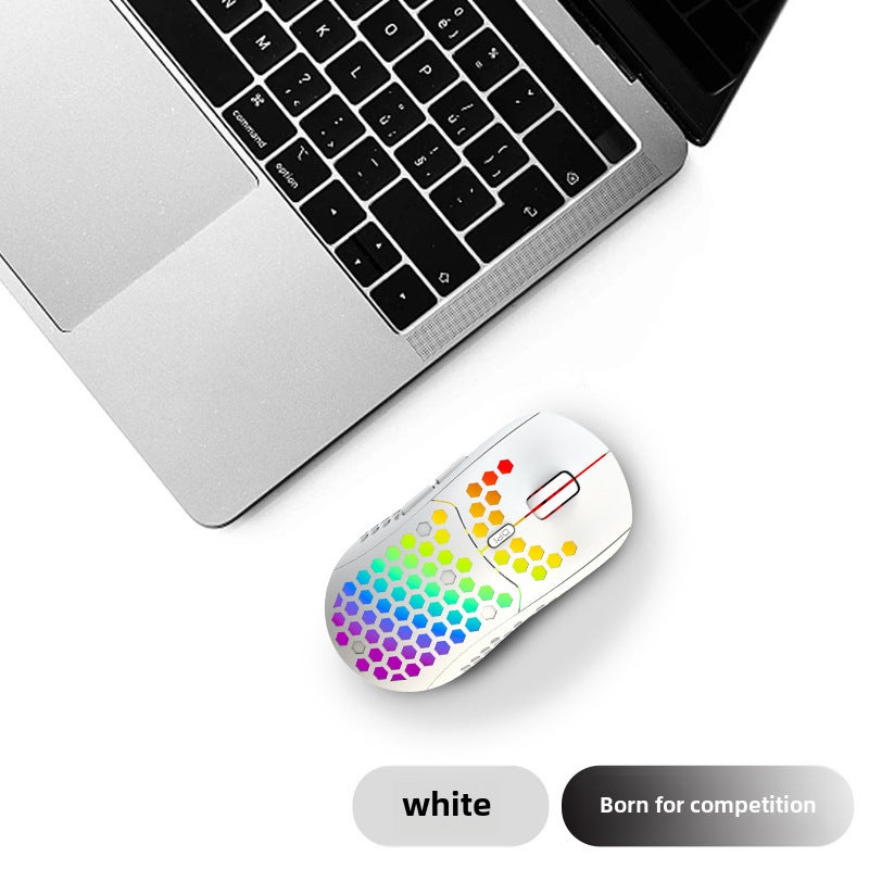 Wireless Gaming Mouse with RGB Lighting and Advanced Sensitivity White