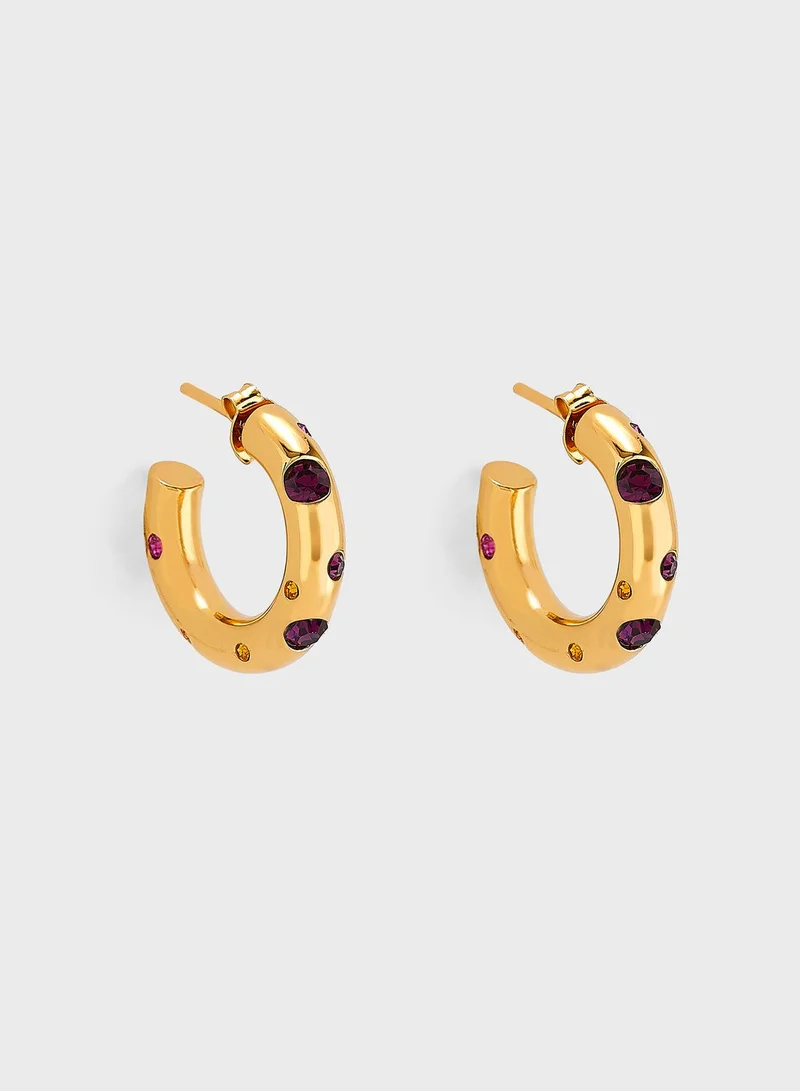 OLIVIA BURTON Rainbow Hoop Earrings