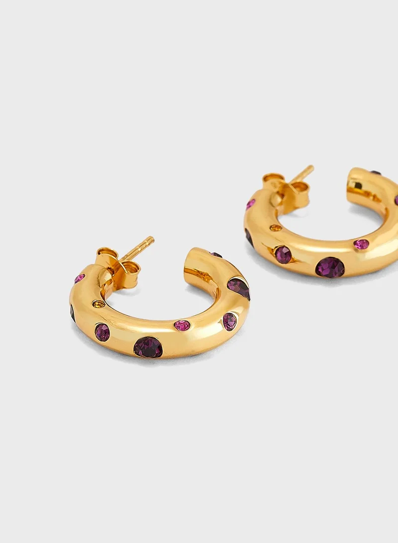 OLIVIA BURTON Rainbow Hoop Earrings