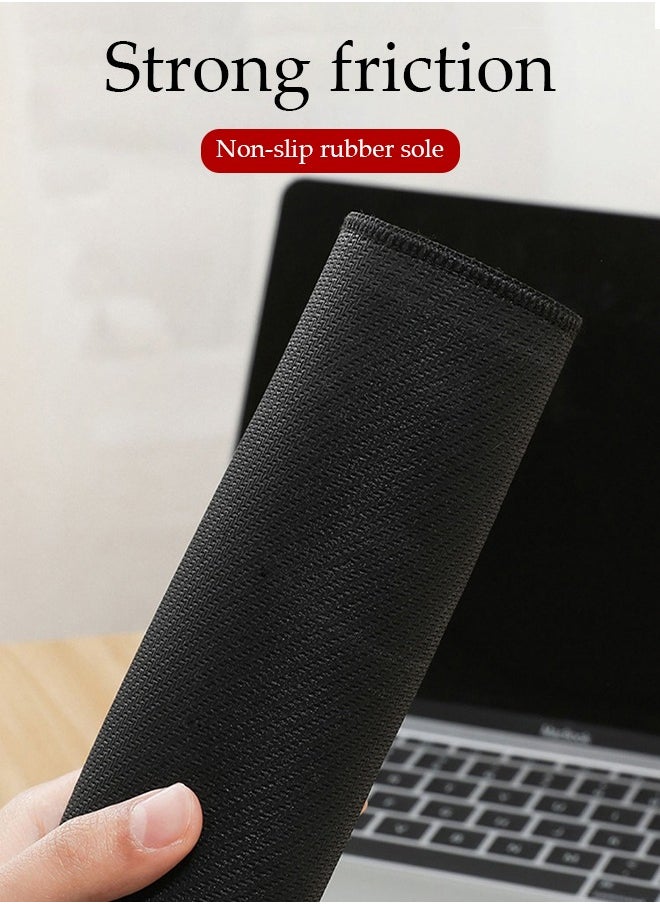 Standard Mouse Pad with Stitched Edges, Comfortable Mouse Mat Pad, Non-Slip Rubber Base Mousepad for All Types of Mouse Laptop Computer PC 300*250mm Black