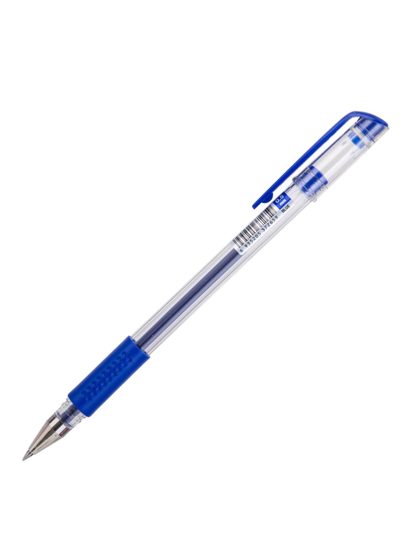 Deli E6600 Gel Pen (Conical Tip 0.5 mm), 12 pcs with 1 box â€“ Blue - Image 2