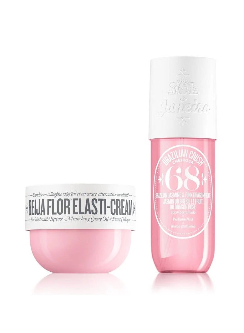Sol de Janeir Brazilian Crush Cheirosa 68 Hair & Body Fragrance Mist 90ml + Sol de Janeiro Biga Flor Collagen Cream, 75 ml