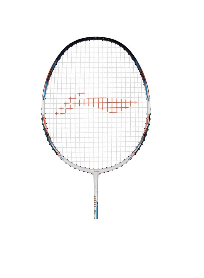 Li-Ning Combat Z8 Carbon Fibre Unstrung Badminton Racket With Free Full Cover (White/Navy/Copper)