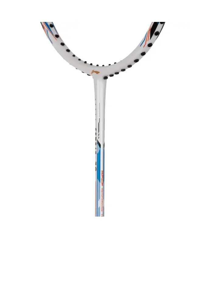 Li-Ning Combat Z8 Carbon Fibre Unstrung Badminton Racket With Free Full Cover (White/Navy/Copper)