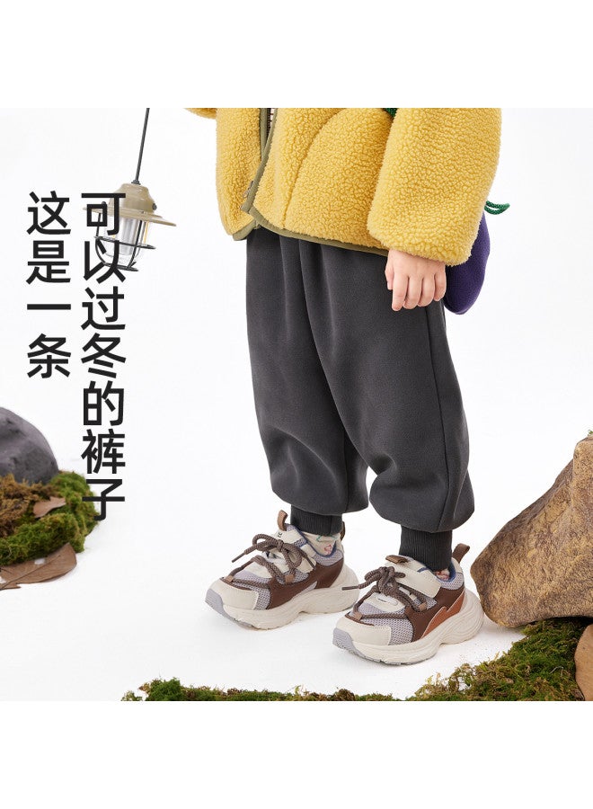 Doodle Home kids' Fleece-lined Pants - Winter Warmth, Thickened Casual Joggers With Cuffed Ankles For Boys & Girls - Image 5