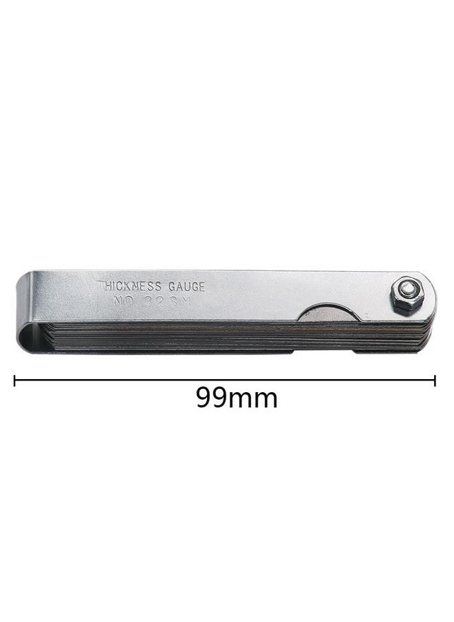 yongsheng 32 Blades Steel Feeler Gauge Dual Marked Metric and Imperial Measuring Tool . 0015-. 035 Copper sheet  - Image 3