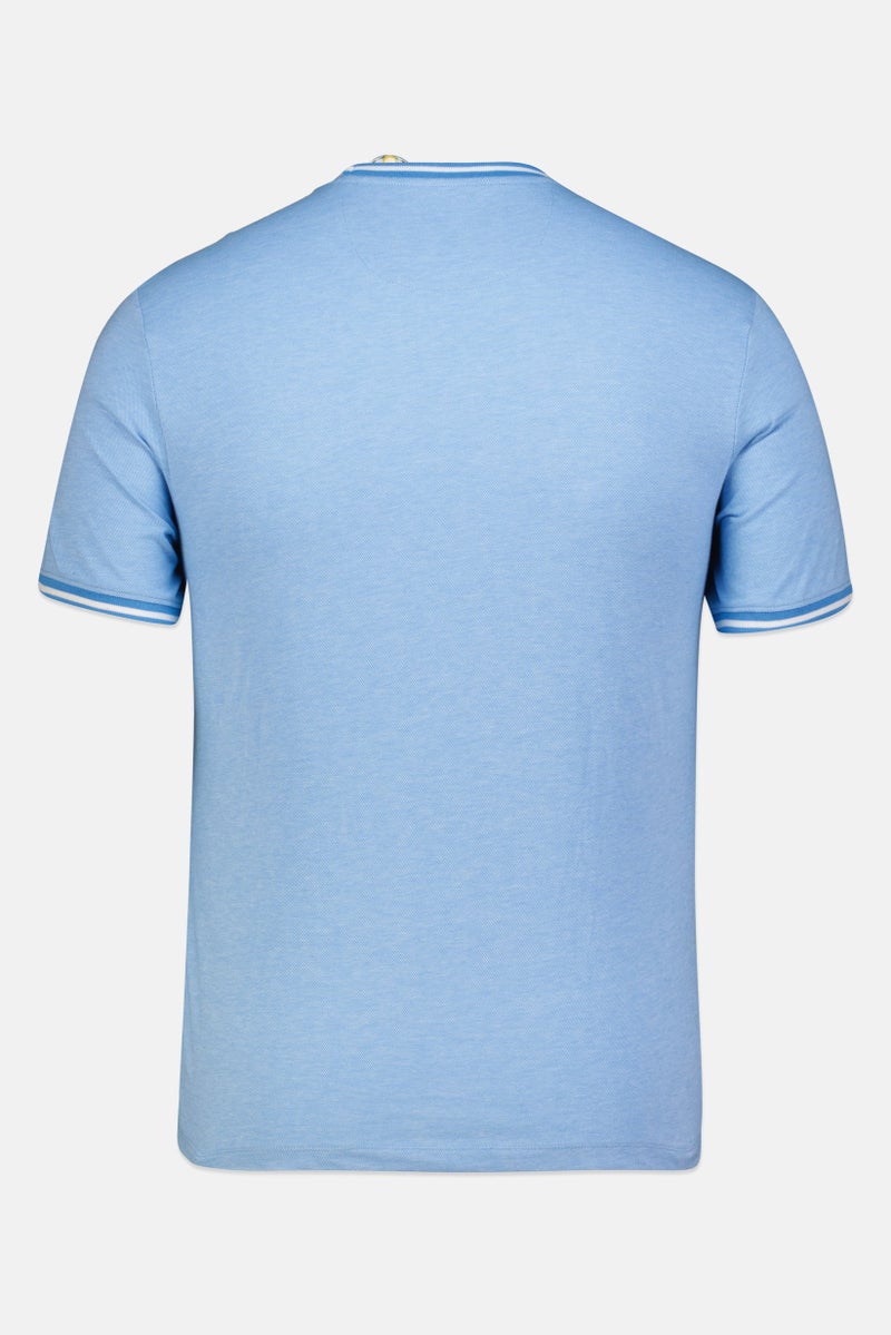 Chaps Men Crew Neck Short Sleeve Heather T-Shirt, Blue - Image 2