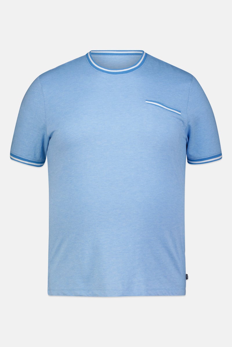 Chaps Men Crew Neck Short Sleeve Heather T-Shirt, Blue - Image 3