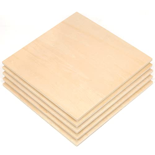 Craftiff Plywood Sheet Board Squares, A Grade, 12 x 12 inch, 1/4 inch Thick, Pack of 5 Unfinished Wood for Crafts Basswood by Craftiff - Image 2