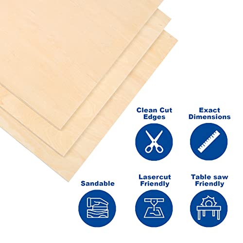 Craftiff Plywood Sheet Board Squares, A Grade, 12 x 12 inch, 1/4 inch Thick, Pack of 5 Unfinished Wood for Crafts Basswood by Craftiff - Image 5