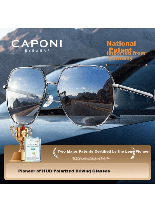 Caponi Polarized Photochromic Sungl Hud Display Driving Night Vision Gl For Men And Women - Image 1