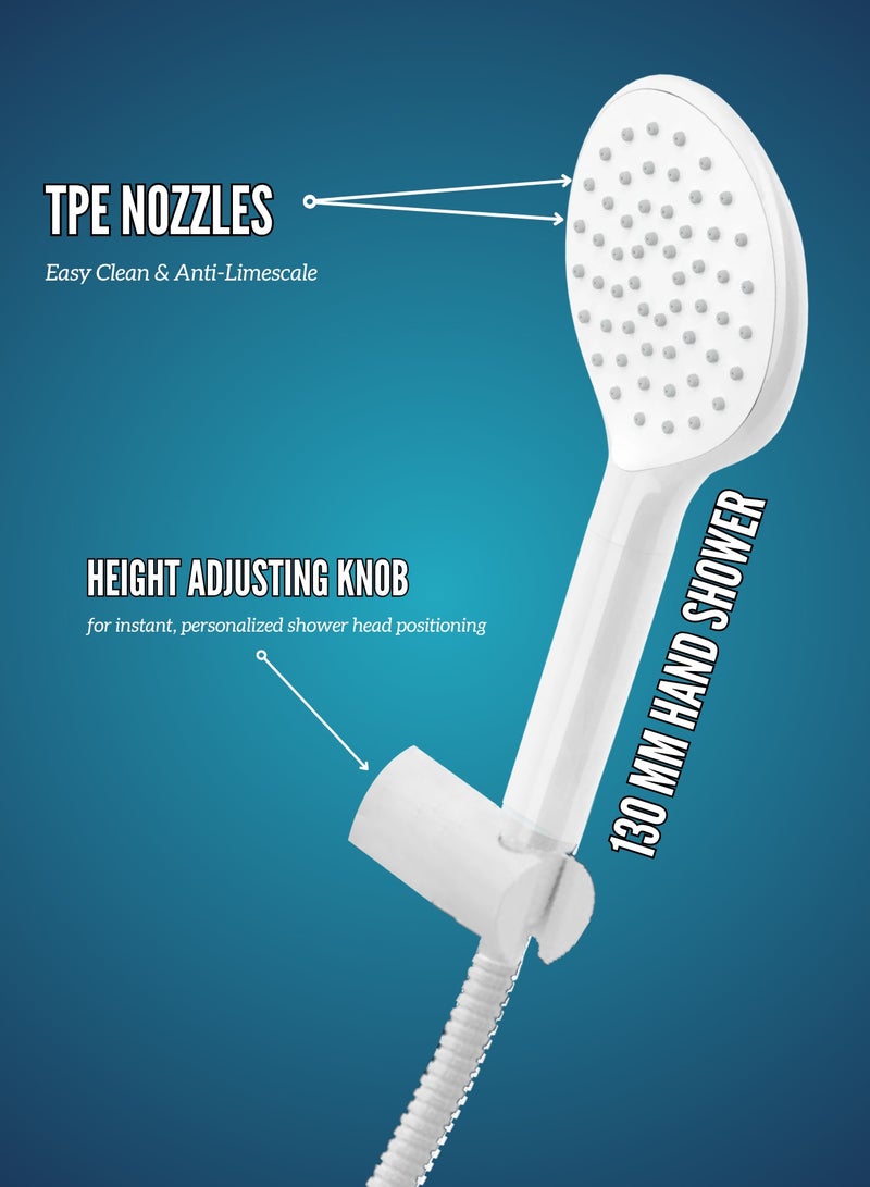 MAAT Deluxe Pure White Rain Shower Set | Deluxe Pure White Rain Shower Set | Turkish Quality  - Image 3