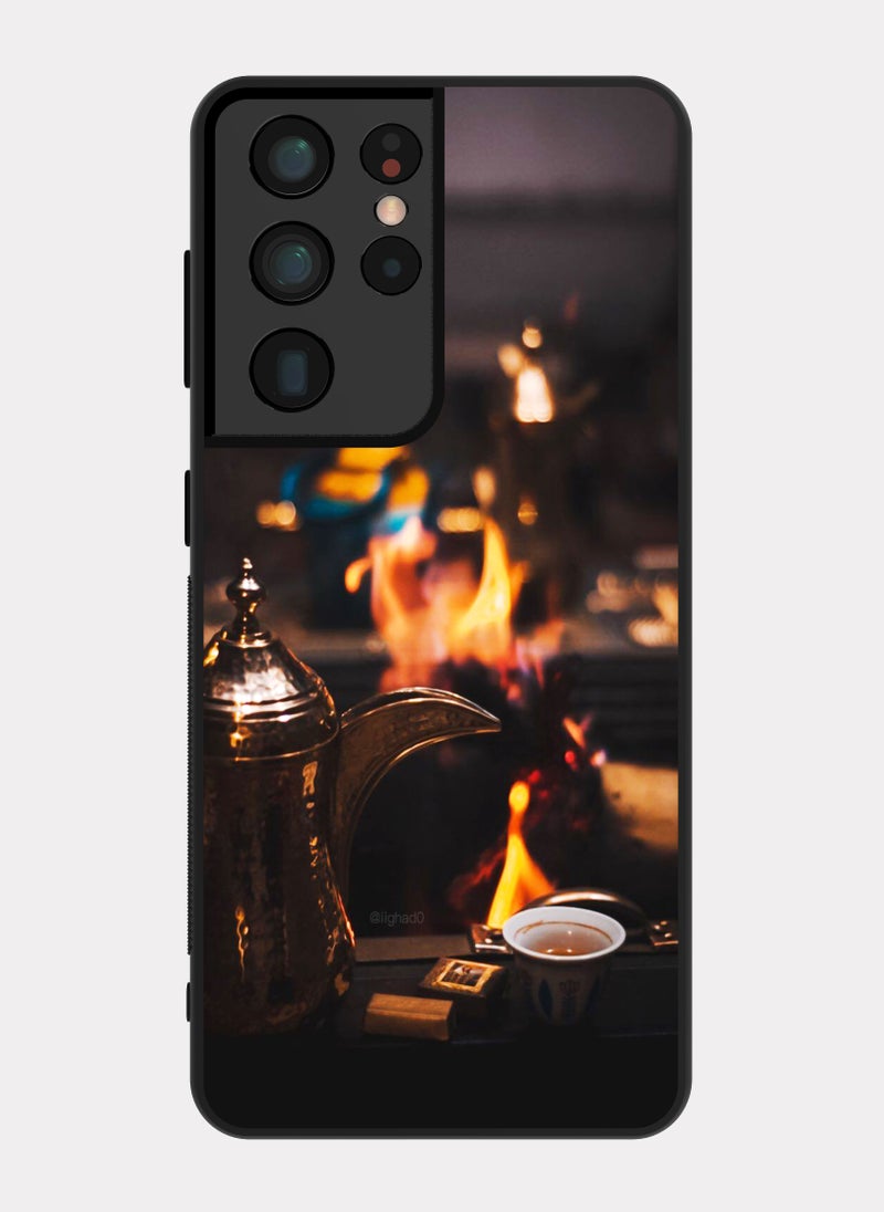 PXLAAT Samsung Galaxy S21 Ultra case cover Dalah And Arabic Coffee - Image 1