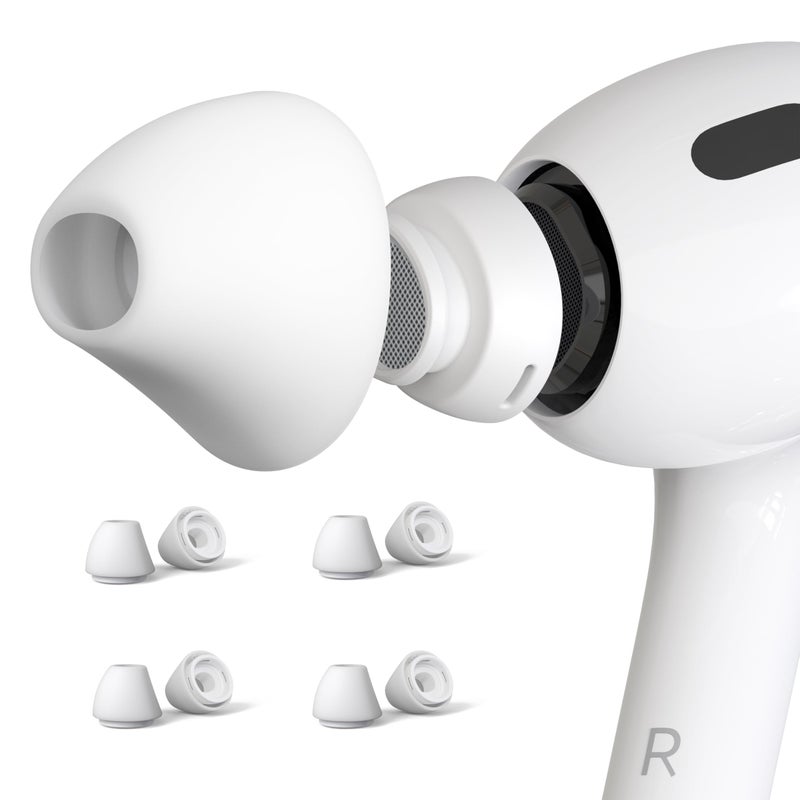 DamonLight 4 Pairs Ear Tips for AirPods Pro 1 & 2 [Relief Pain] [Fit in Case] Noise Cancellation Add Grip Sport Earbuds Extra Small/Small/Medium/Large (Mix Sizes) - Image 1