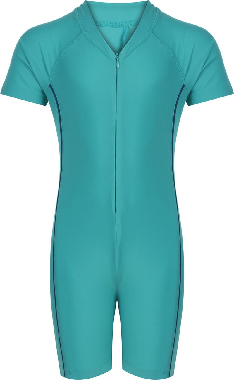 Remsa Mayo Remsa Swimsuit Jumpsuit Short Sleeve Shorts Kids Baby Swimsuit 5155 Mint  - Image 1