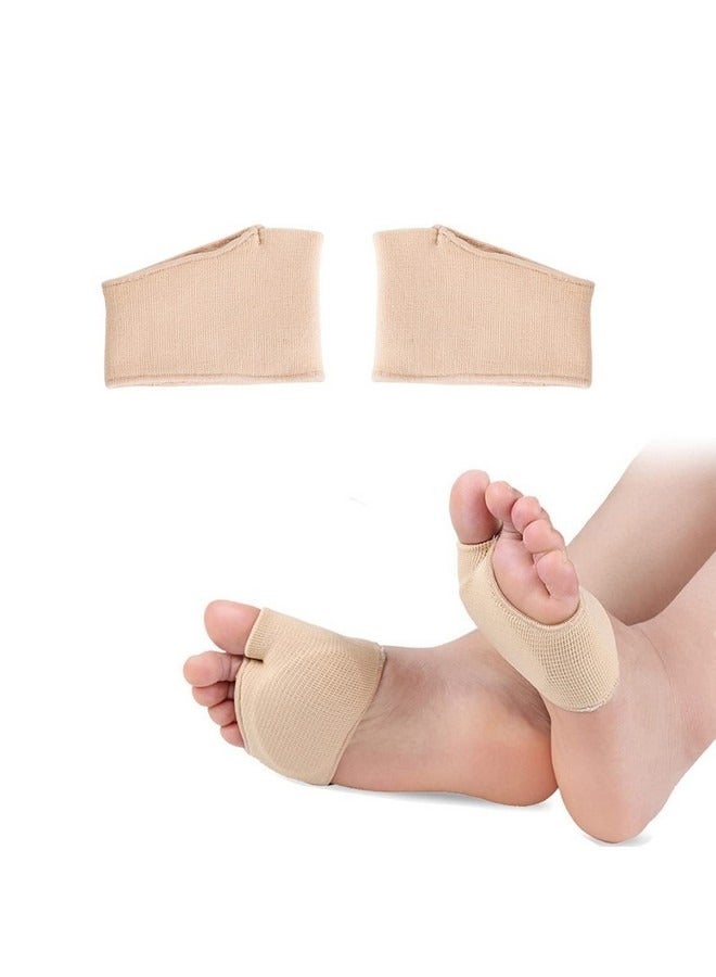 Beauenty 2 Pcs Pads for Women and Men, 1 Pair Foot Cushion Pads Ball of Foot Cushion Gel Sleeves Cushions Pad Fabric Soft Socks for Supports Feet Pain Relief, L Size - Image 1