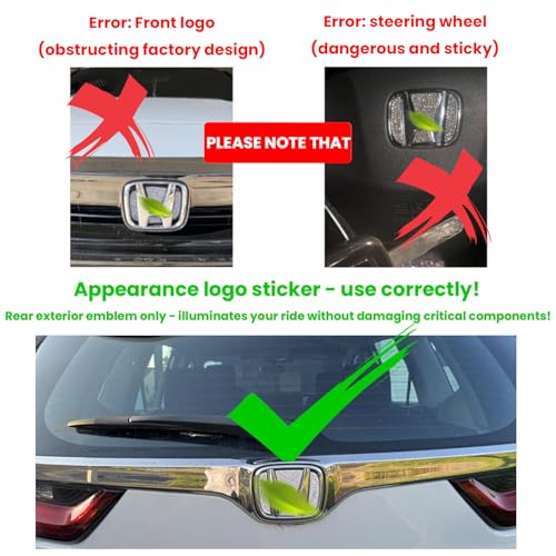 CUCHIYUN 2022 Accord Bling Car Accessories Car Rear Logo Emblem Sticker Shiny Crystal Sticker Interior Accessories Compatible with Accord Accessories 10th Civic Sedan 2022 2021 2020 2019 2018 - Image 2