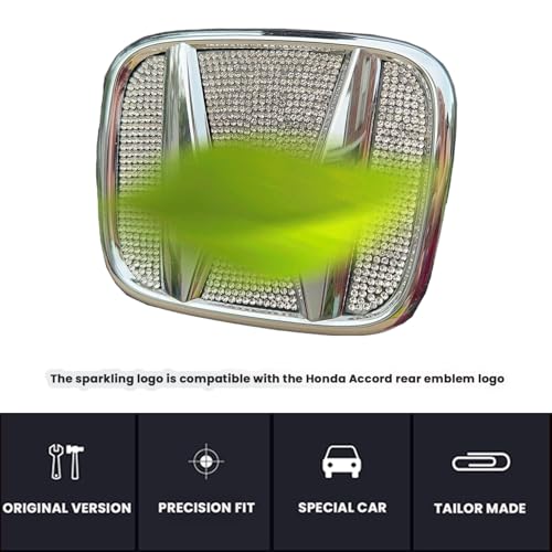 CUCHIYUN 2022 Accord Bling Car Accessories Car Rear Logo Emblem Sticker Shiny Crystal Sticker Interior Accessories Compatible with Accord Accessories 10th Civic Sedan 2022 2021 2020 2019 2018 - Image 5