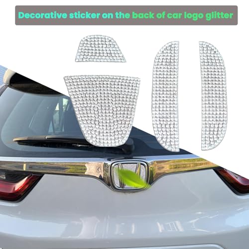 CUCHIYUN 2022 Accord Bling Car Accessories Car Rear Logo Emblem Sticker Shiny Crystal Sticker Interior Accessories Compatible with Accord Accessories 10th Civic Sedan 2022 2021 2020 2019 2018 - Image 3