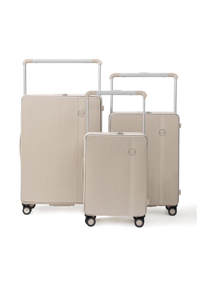 20 25 29 In PP Laptop Luggage Set Front Open Large Carry on Trolley Suitcase Lightweight Waterproof