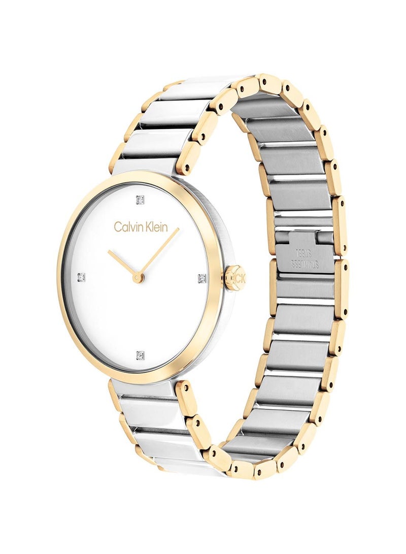 CALVIN KLEIN Analog Round Waterproof  Wrist Watch With Stainless Steel 25200134 - Image 1