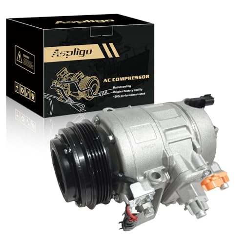Aspligo Air Conditioner AC Compressor Fits for Ford Edge Fusion 2.0L 2.5L 2013-2020, for Lincoln MKZ 2.0L 2013-2020, with A/C Clutch, CO29119C AC Compressor, Replaces DG9H19D629CA, DG9Z19703C - Image 1