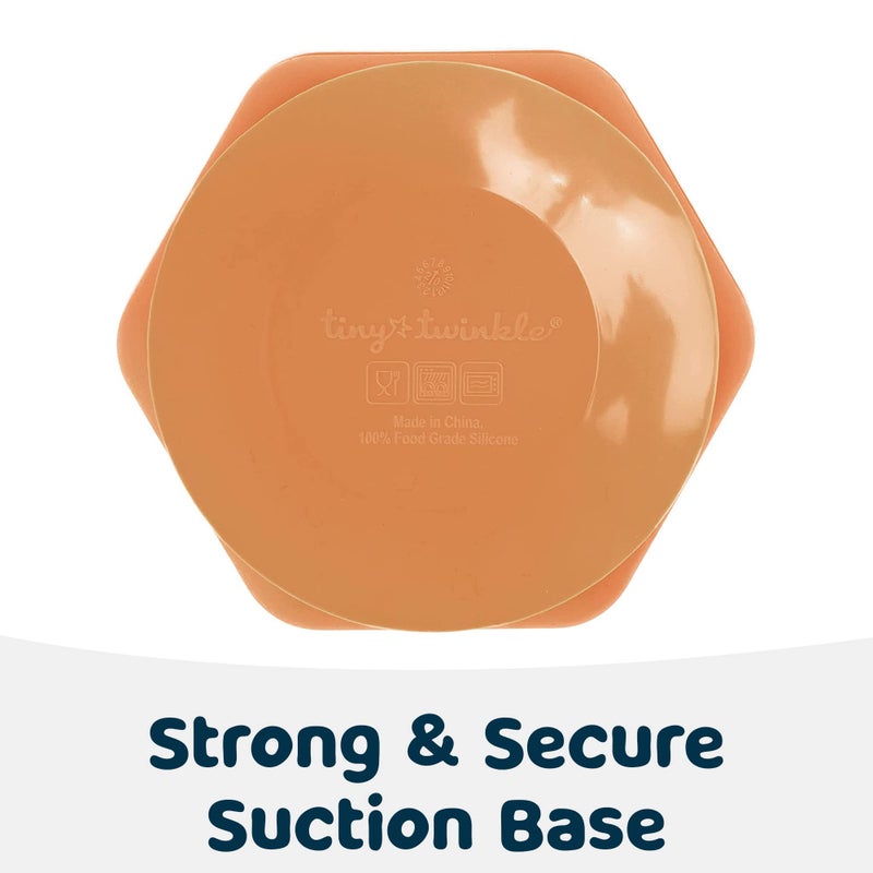 Tiny Twinkle Silicone Suction Bowl with Lid for Baby and Toddler - 100% Silicone - BPA Free - Microwave Safe - Suction Bowls for Baby, Snack Containers for Toddlers (Cinnamon) - Image 5